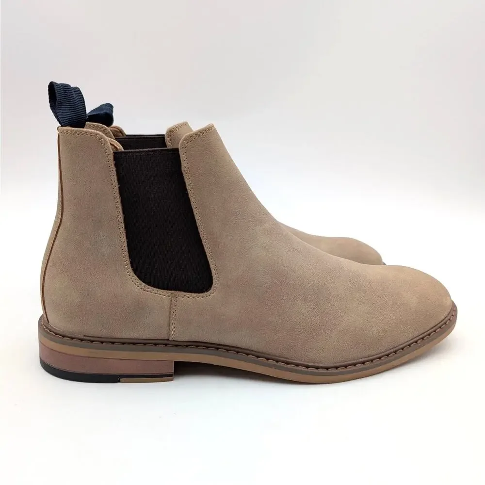 Madden Estiban Cheslea Ankle Boots Round Toe Men's Taupe Size US9 EU42